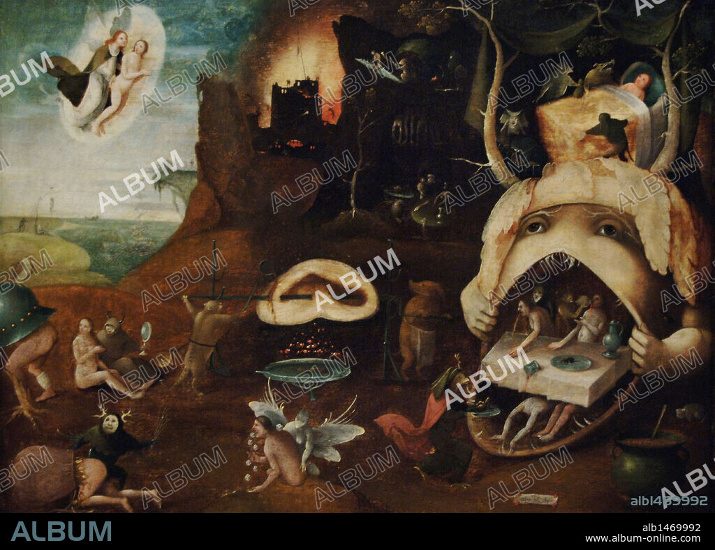 La Visión de Tondal, h. 1485. Obra realizada por un seguidor de El Bosco (Hieronymus Bosch, h. 1450-1516). Oleo sobre tabla (68,5 x 84,7 cm). Museo de Arte de Denver. Estado de Colorado. Estados Unidos.