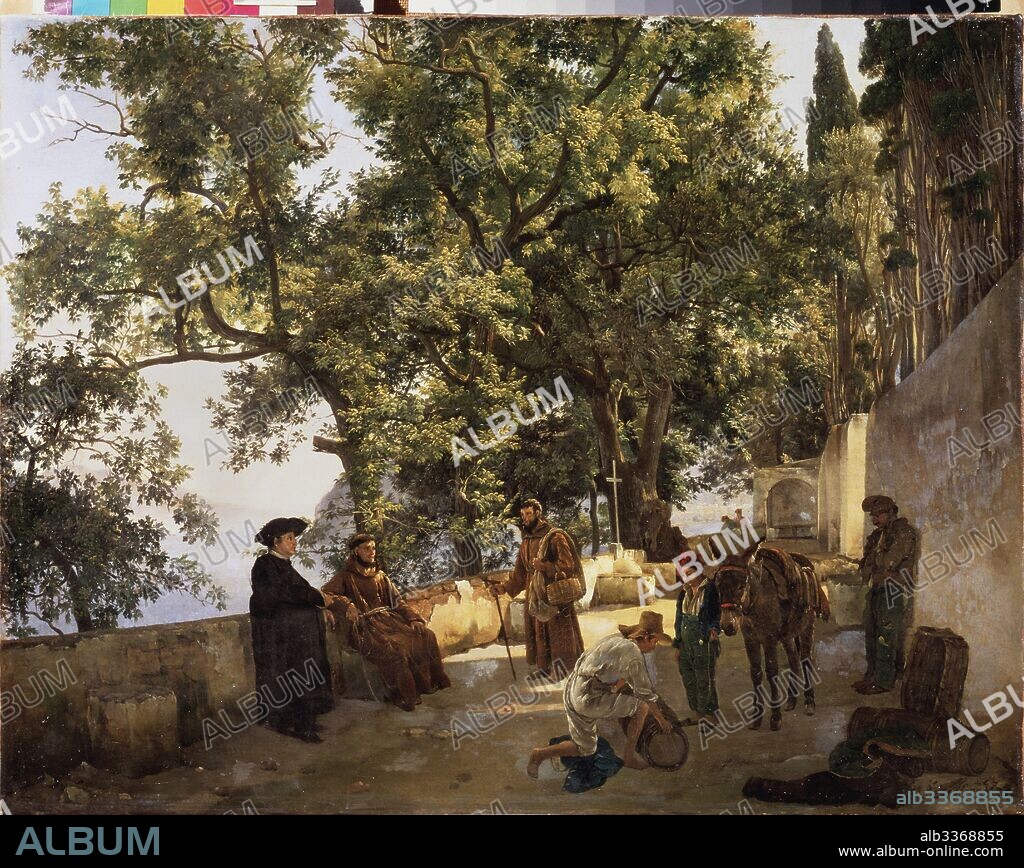 SYLVESTER FEODOSIYEVICH SHCHEDRIN. A Terrace on a Seashore. Cappuccini near Sorrento.