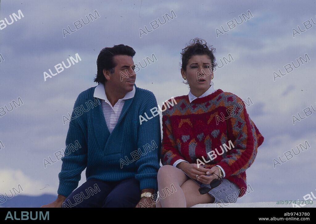 1985. Manolo Santana y su segunda mujer, Mila Ximénez.