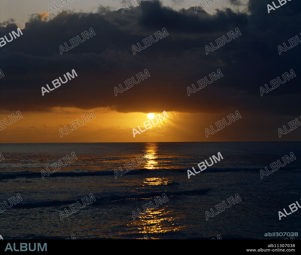 Sunset, Barbados, West Indies, Caribbean, Central America.