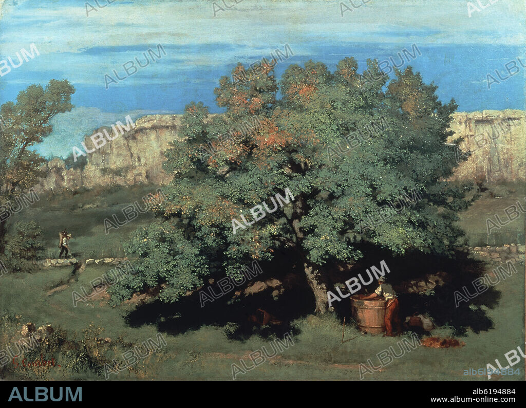 GUSTAVE COURBET. French school. View of Ornans, Harvest Time. La Vendange à Ornans. 1849. Winterthur, Reinhart museum.