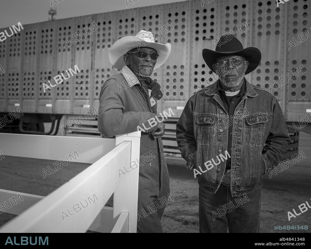 Mar 28, 2015, Memphis, Tennessee, USA: JAMES FORREST, 68 (L) and SHELLY DRANE, 74 (R) are members of the Memphis Regulators riding club and still compete in the rodeo relay races at the Bill Pickett Rodeo in Memphis. (Credit Image: © Forest McMullin/ZUMA Wire).