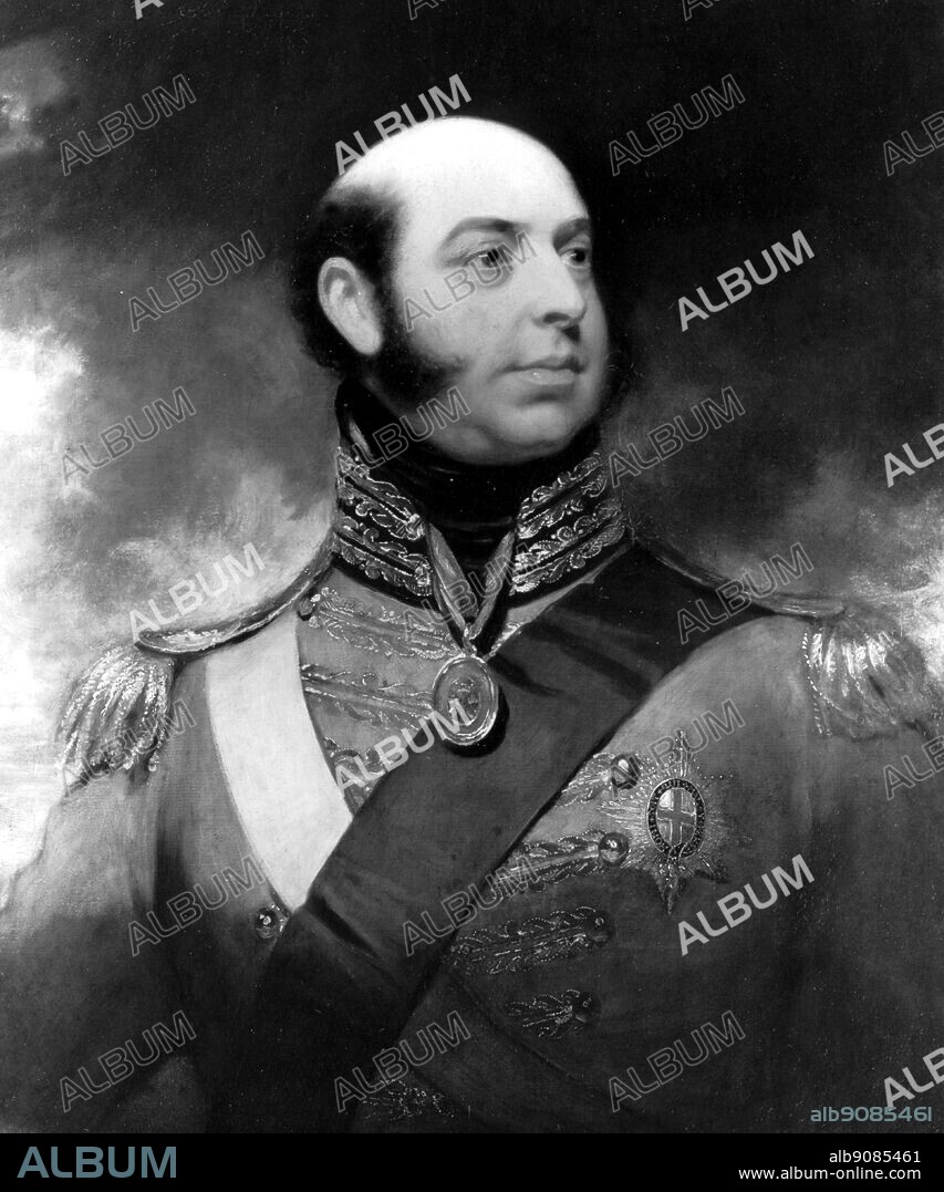 Portrait of Edward Duke of Kent in 1818 (1767-1820 ) by artist Sir William Beechley 1753-1839.