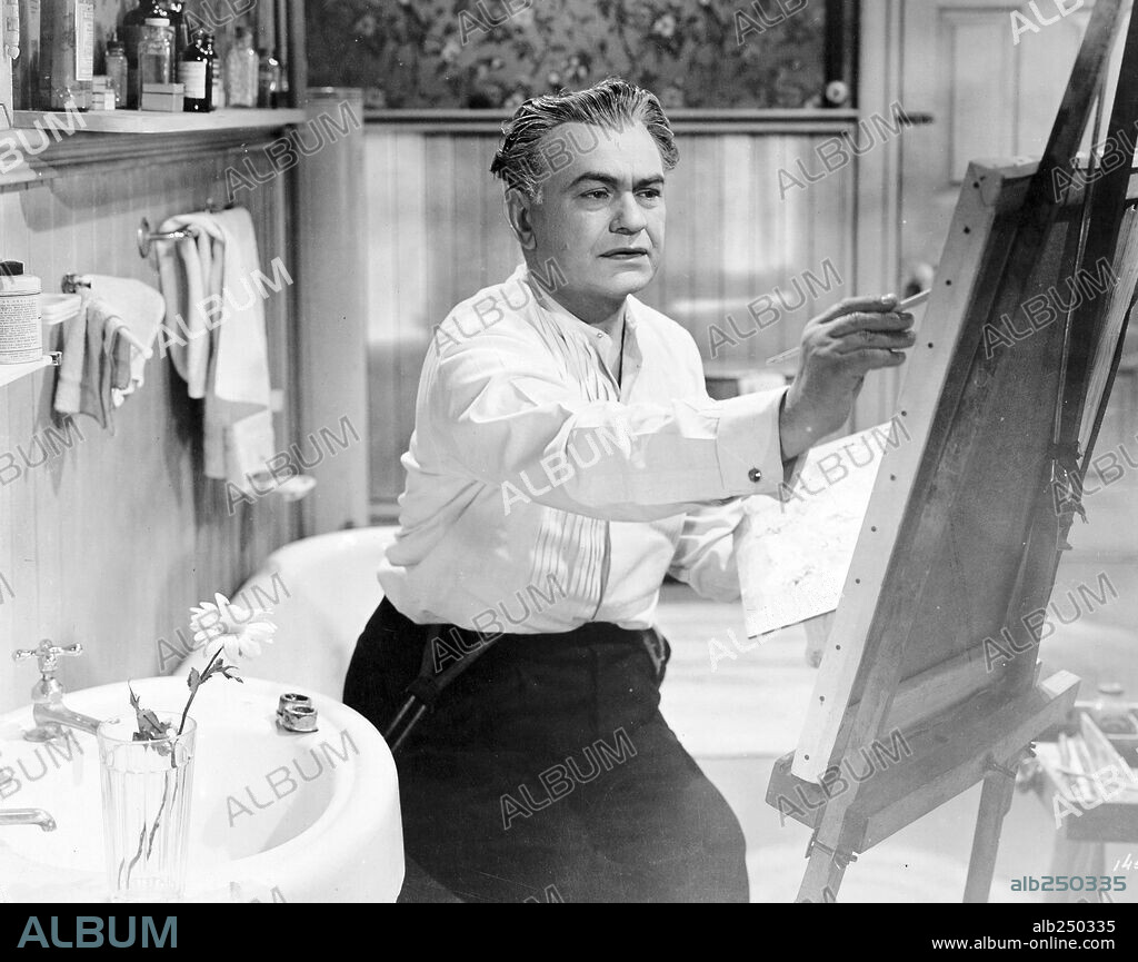 EDWARD G. ROBINSON en PERVERSIDAD, 1945 (SCARLET STREET), dirigida por FRITZ LANG. Copyright UNIVERSAL PICTURES.