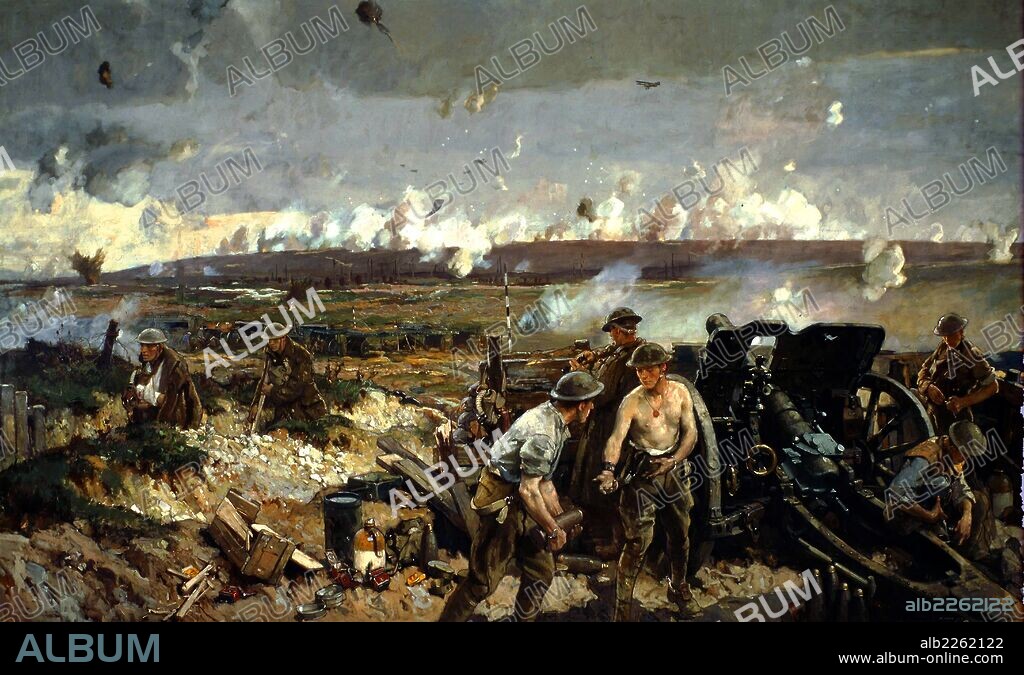 The Taking of Vimy Ridge 1917. Painted Richard Jack the official Canadian war artist.