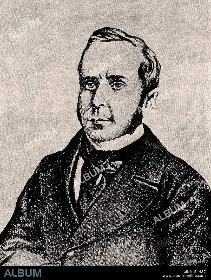 Portrait of José Mármol (1818-1871), Argentine poet and politician.. Madrid, National library.