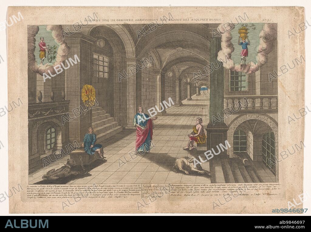 ANON. Joseph explains the dreams of the baker and the cupbearer, 1700-1799.