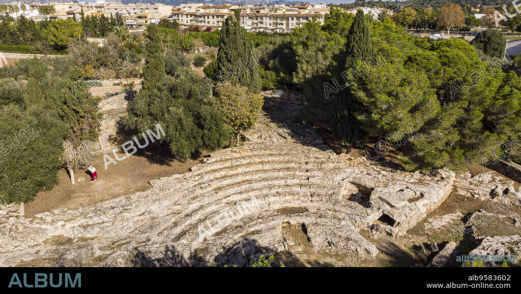 Roman theater of Pollentia, late 1st century, Roman city of Pollentia, Alcudia, Mallorca, Balearic Islands, Spain.