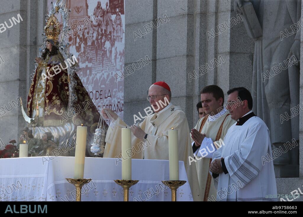 Getafe (Comunidad de Madrid), 30/06/2019. Misa en el Cerro de los Ángeles, oficiada por el arzobispo de Madrid Carlos Osoro, con motivo del centenario de la consagración de España al Sagrado Corazón de Jesús. Foto: Jaime García. ARCHDC.