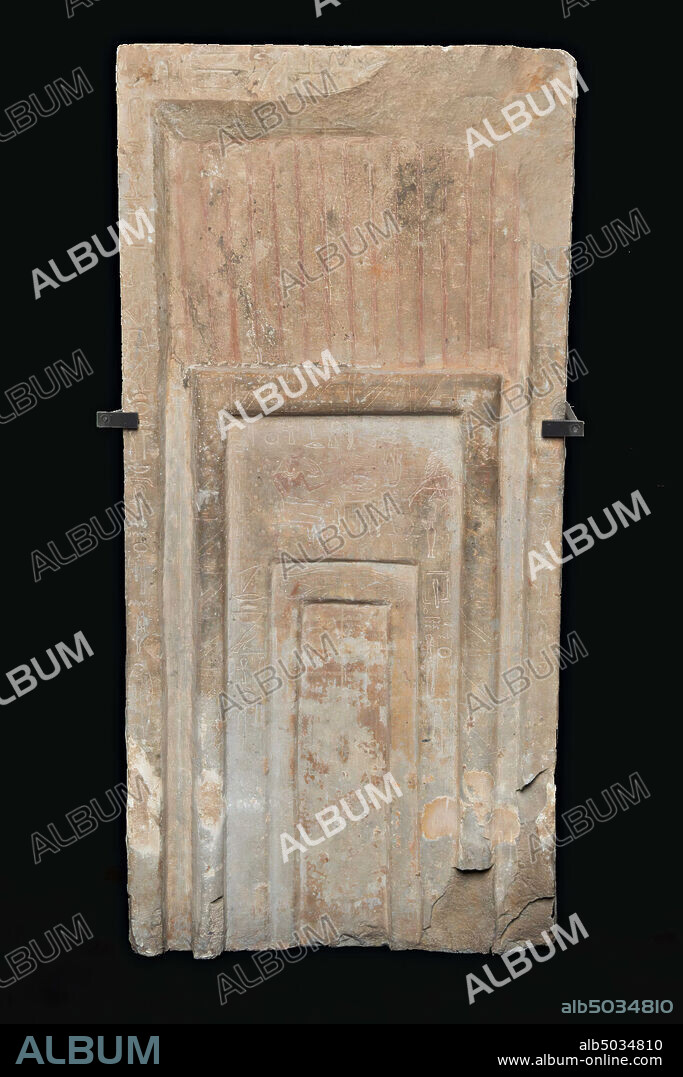 Egypt, stela, limestone, 90.5 x 43.5 x 11 cm, 35.5, 8 x 17 1, 8 x 4 5, 16 in, c., 110 kg, First Intermediate Period, Egypt.