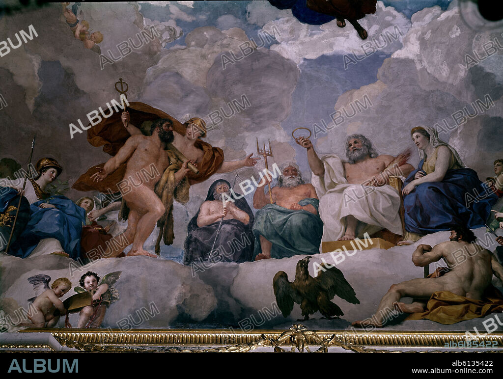 ANTON RAPHAEL MENGS. SALA GASPARINI-HERCULES CONDUCIDO ANTE JUPITER DT.