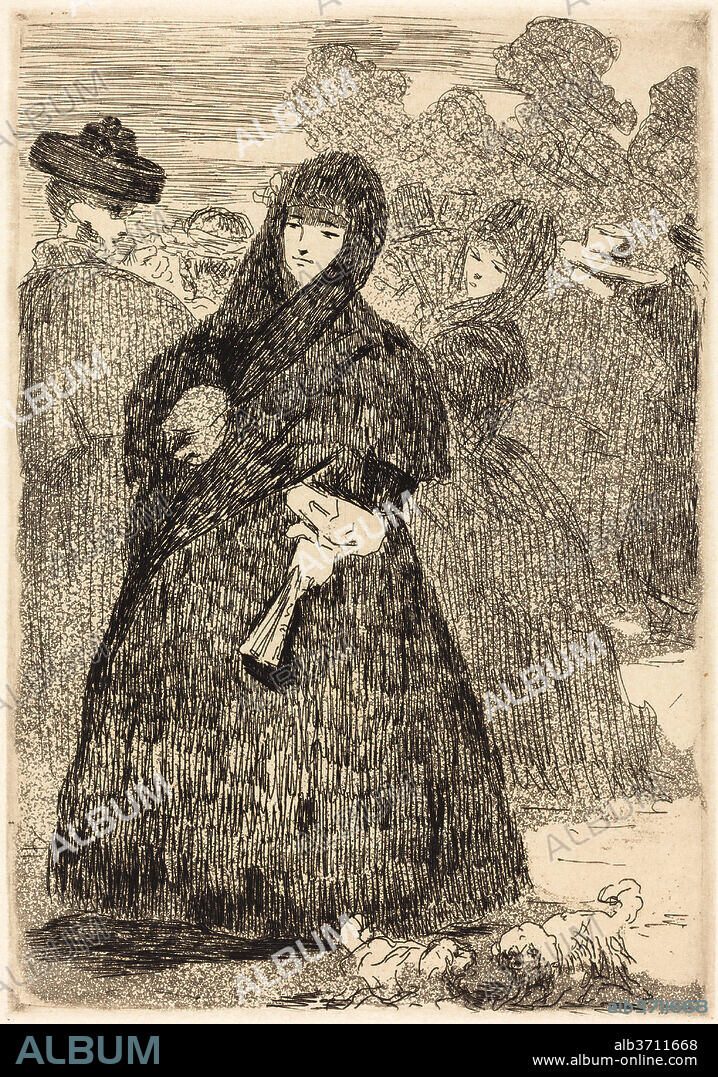 EDOUARD MANET. At the Prado (Au Prado). Dated: 1865/1868. Medium: etching and aquatint.