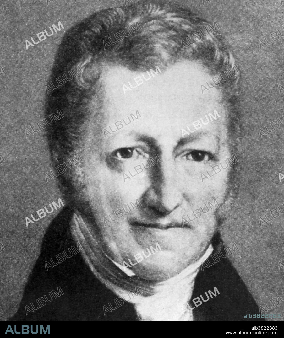 The Reverend Thomas Robert Malthus (1766-1834) was an English scholar, influential in political economy and demography. Malthus is chiefly remembered for his theories about population and its increase or decrease in response to various factors. The six editions of his An Essay on the Principle of Population, published from 1798 to 1826, observed that sooner or later population gets checked by famine and disease. "The power of population is indefinitely greater than the power in the earth to produce subsistence for man". The Malthusian growth model is an exponential growth based on a constant rate of compound interest and is widely regarded in the field of population ecology as the first principle of population dynamics. Malthusianism became an intellectual stepping-stone to the idea of natural selection. Malthus popularized the economic theory of rent. His students affectionately referred to him as "Pop" or "Population" Malthus. He died in 1834 at the age of 68.