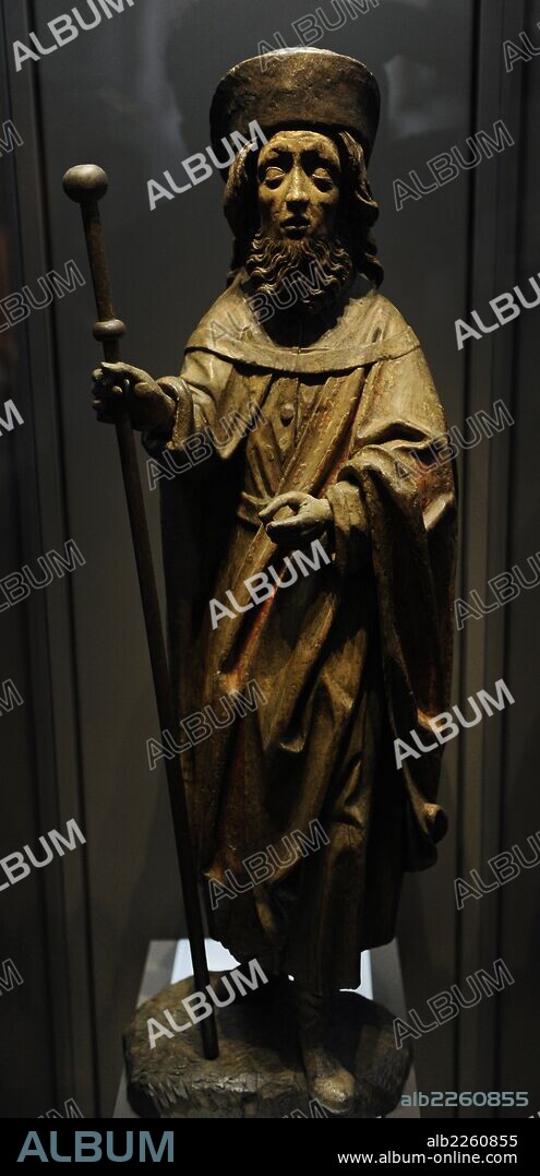 ARTE. S. XV. Alemania. Escultura de un PEREGRINO. Zuid-Duitsland (Alemania Meridional), 1480-1500. Museum Catharijneconvent. Utrecht. Países Bajos.