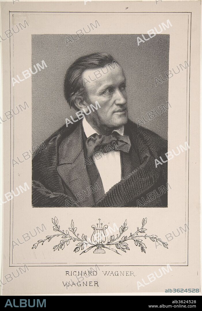 Portrait of Richard Wagner. Artist: After Pierre Petit (French, Aups 1832-1909 Paris). Dimensions: sheet: 10 13/16 x 7 7/16 in. (27.5 x 18.9 cm). Sitter: Richard Wagner (German, Leipzig 1813-1883 Venice). Date: 19th century.