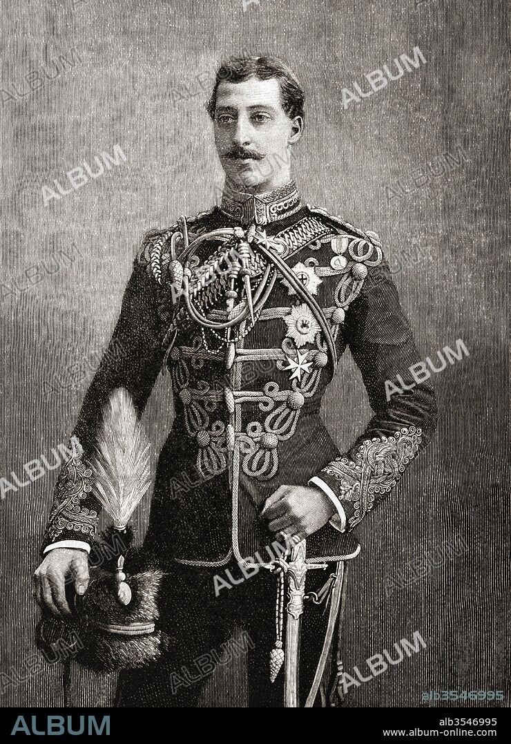 Prince Albert Victor, Duke of Clarence and Avondale, 1864 – 1892. Eldest child of Albert Edward, Prince of Wales (later King Edward VII). His name was linked with The Cleveland Street scandal which occurred in 1889, when a homosexual male brothel in Cleveland Street, Fitzrovia, London, was discovered by police. From The Century Edition of Cassell's History of England, published c. 1900.