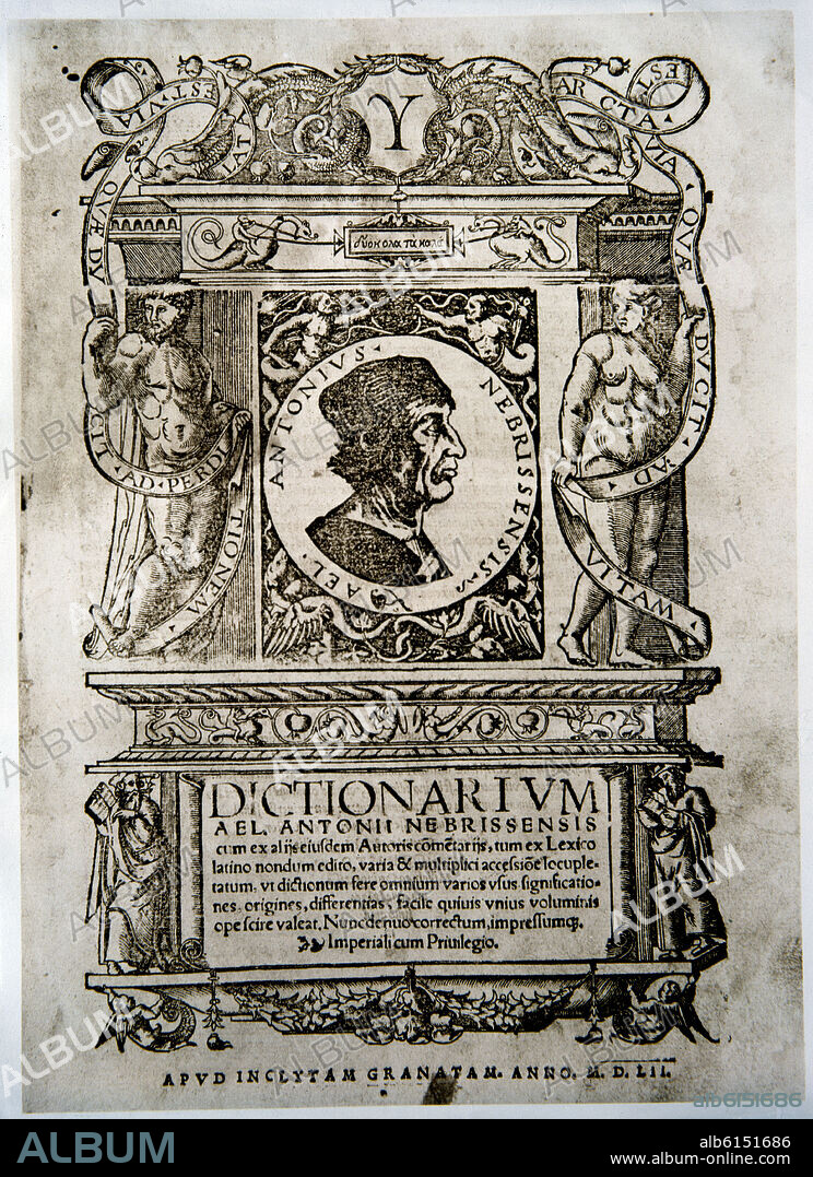 ELIO ANTONIO DE NEBRIJA (1441-1522). DICCIONARIO LATIN CASTELLANO - EDICION DE 1552.