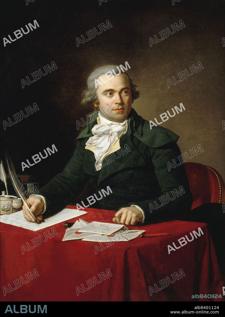 JEAN LOUIS LANEUVILLE. Portrait de Jules-François Paré, président du tribunal du IVe arrondissement, ministre de l'Intérieur de 1793 à 1794, 1795.