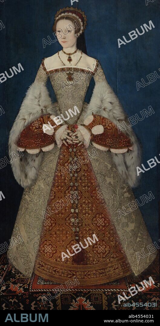 Katherine Parr (1512-1548). The sixth and last wife of Henry VIII. Portrait attributed to Master John. Oil on panel (180,3 x 94 cm), c. 1545. National Portrait Gallery. London, England, United Kingdom.