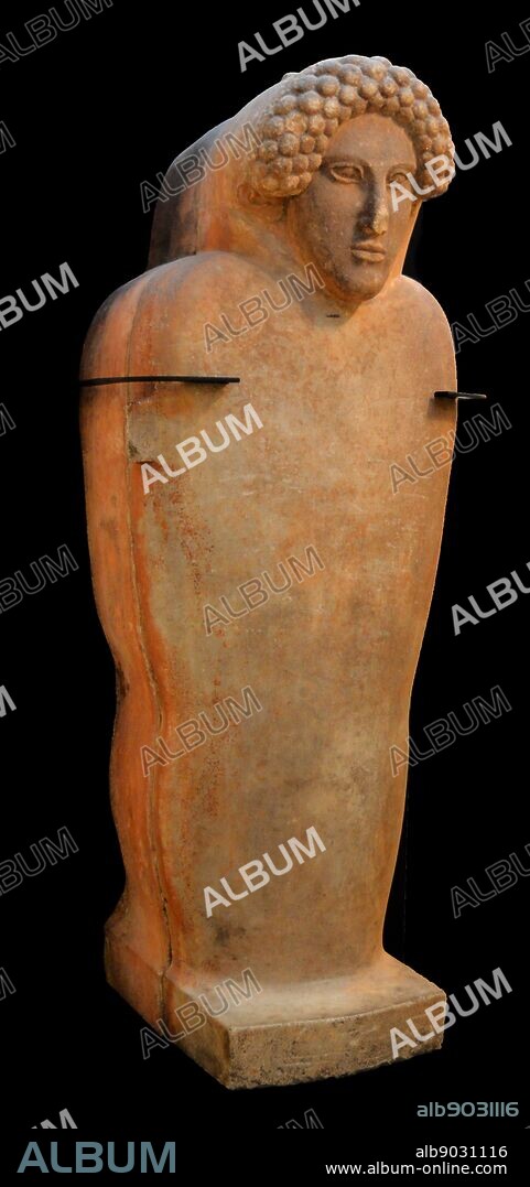 Marble sarcophagus made by a Greek sculptor from the island of Paros. Dated 480 B.C.