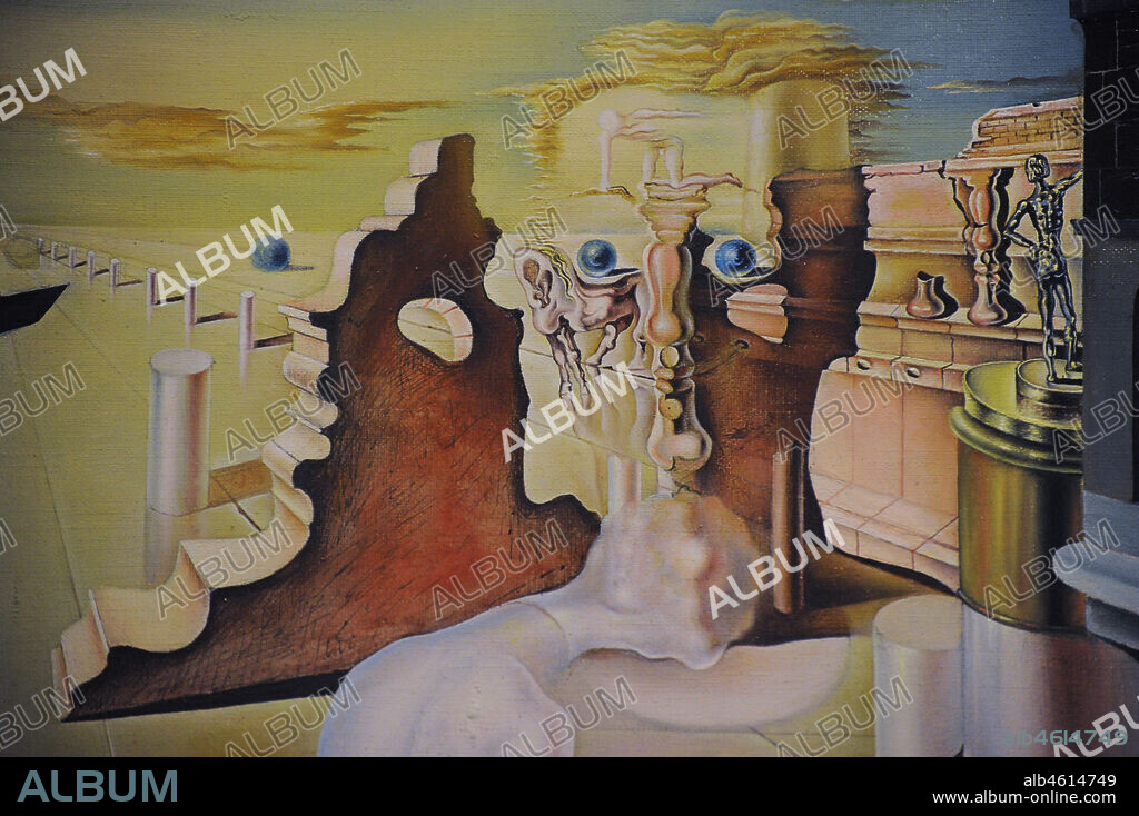 SALVADOR DALÍ. Salvador Dalí (Salvador Dalí i Domènech) (1904-1989). Artista español. L'homme invisible (El hombre invisible), 1929-1932. Oleo sobre lienzo, 140 x 81 cm. Detalle. Museo Nacional Centro de Arte Reina Sofía. Madrid. España.