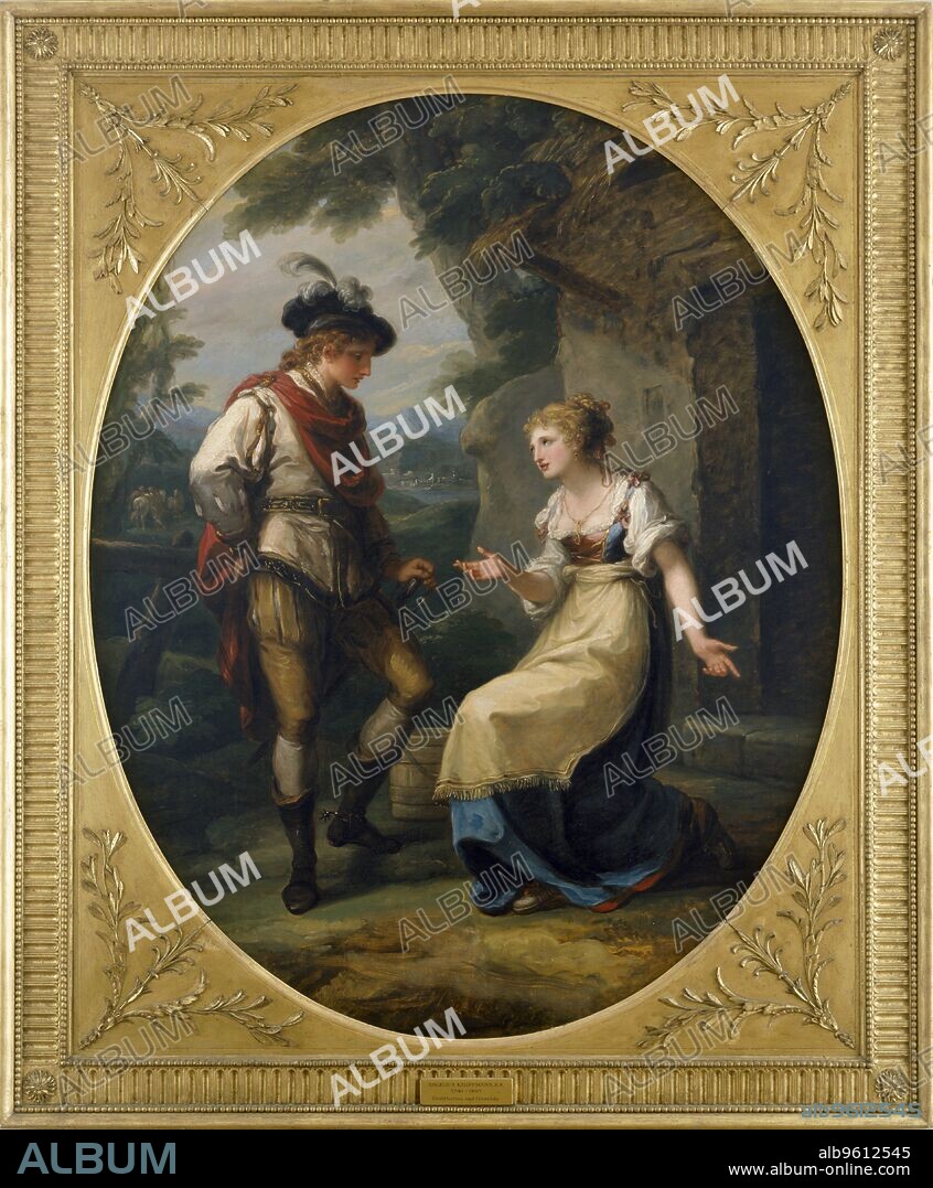 ANGELICA KAUFFMAN. 'Gualtherius and Griselda', c1772. Painting in Kenwood House, London. From the Iveagh Bequest.