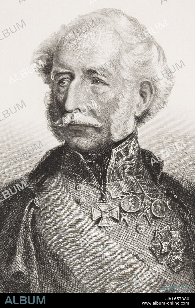 Hugh Gough, 1st Viscount Gough 1779 - 1869. British Field Marshal. From the book Gallery of Historical Portraits published c.1880.