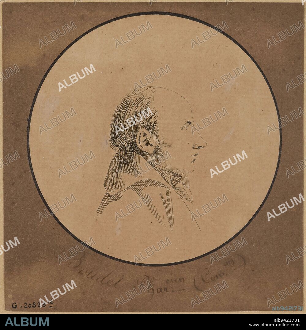 Portrait of Jean-Pierre Boudet, Chemist, Dutertre, André, Draftsman, Between 1798 and 1791, Graphic arts, Print, Etching, Dimensions - Work: Height: 9.9 cm, Width: 9.6 cm.