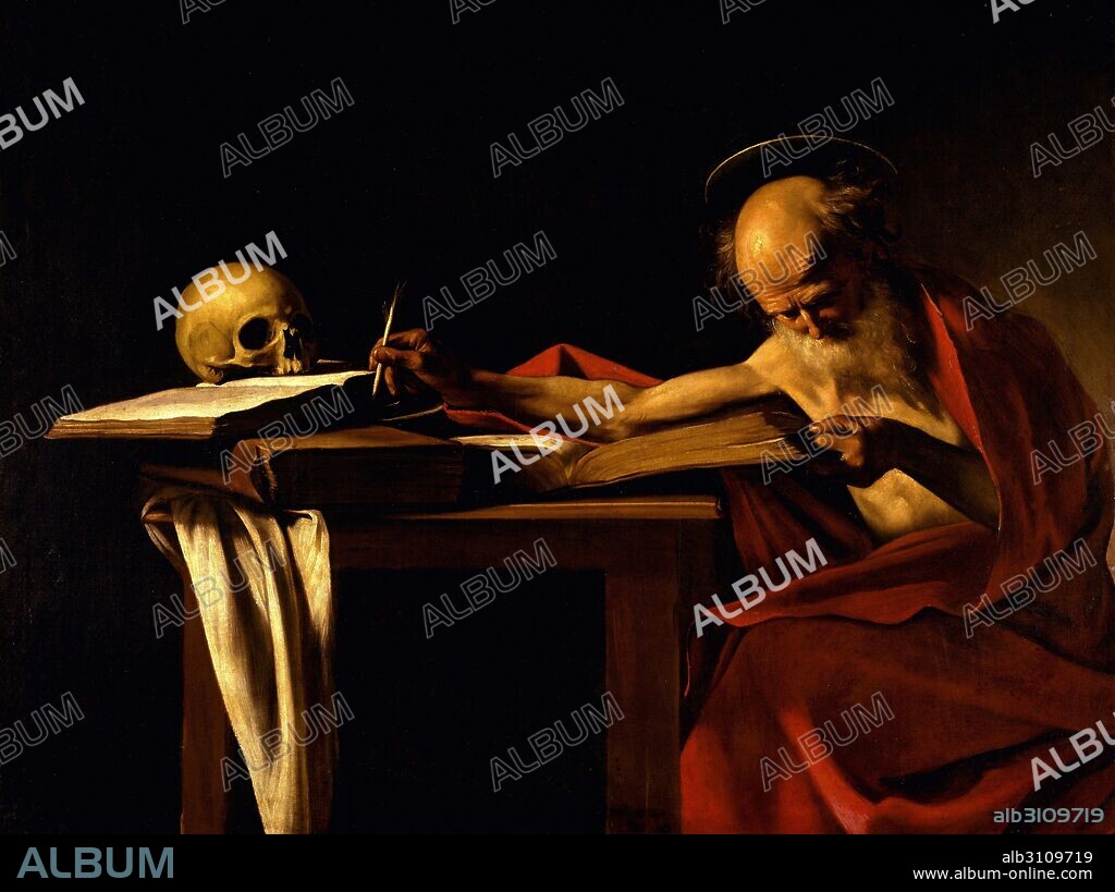 CARAVAGGIO. San Jerónimo escribiendo/1605-6.