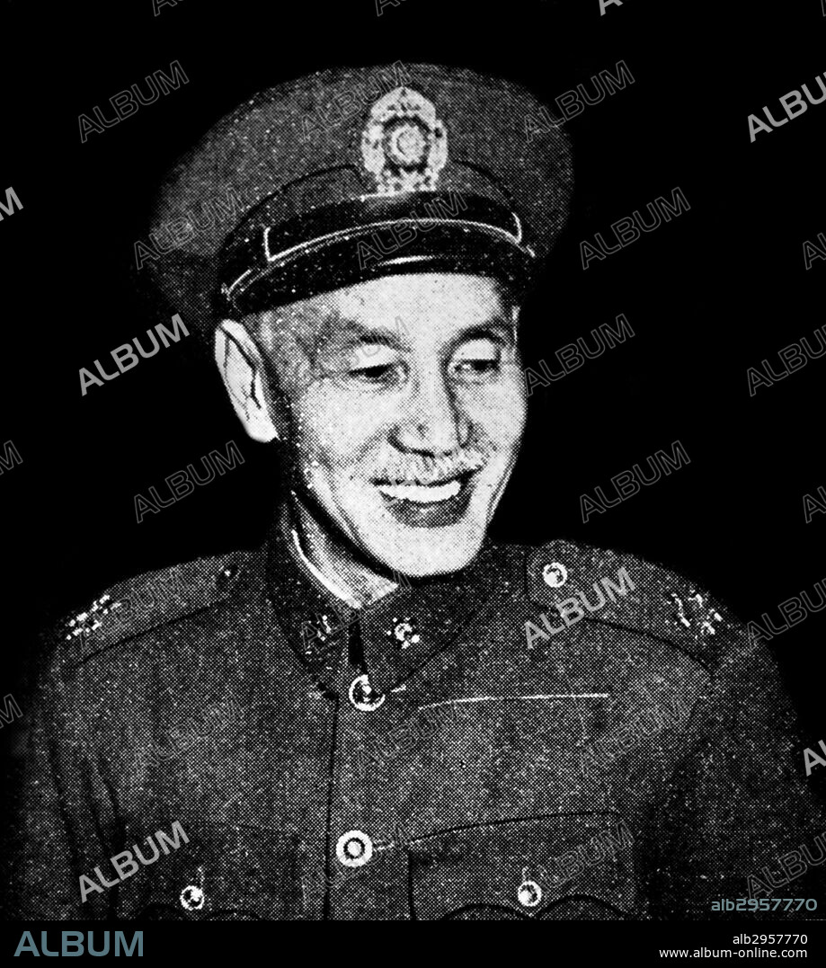 Generalissimo Chiang Kai-Shek (1887-1975), head of the Chinese Nationalists. He served as leader of the Republic of China between 1928 and 1975.