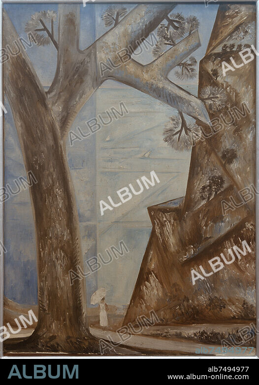 NATALIA SERGEJEWNA GONTSCHAROWA. Gontscharowa, Natalija Sergejewna 1881-1962. "Klippe am Meer", Anfang 1920er Jahre. Öl auf Leinwand, 93,5 × 66,8 cm. Inv. Nr. Sch.-2358. Moskau, Staatliche Tretjakow-Galerie.