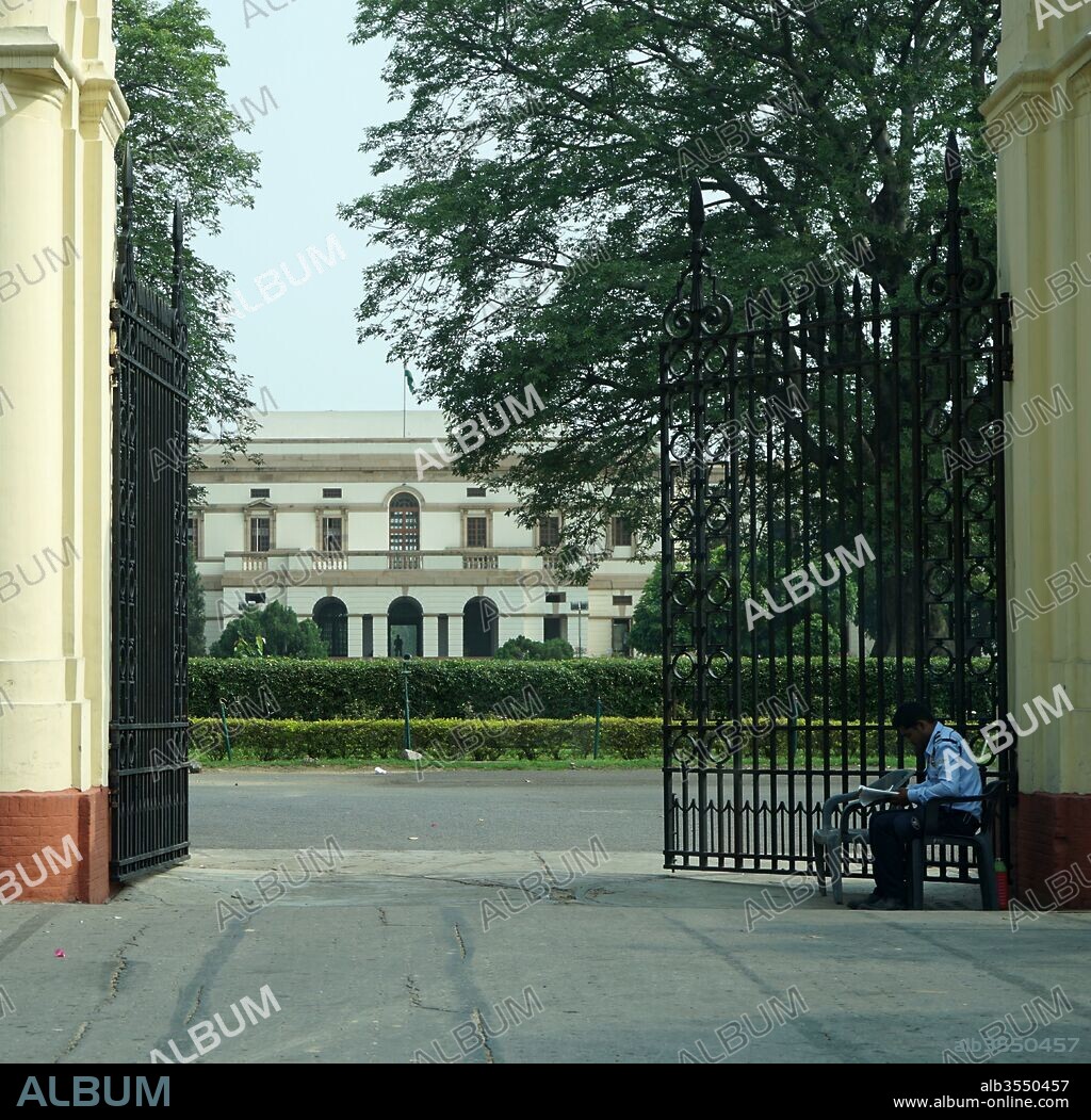 The Teen Murti Bhavan (Teen Murti House) is the former residence of the first Prime Minister of India, Jawaharlal Nehru in Delhi, India, who stayed here for 16 years until his death on May 27, 1964. It was designed by Robert Tor Russe.