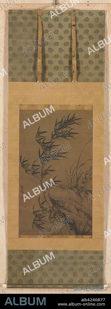 Bamboo in the Wind, mid-1300s. Puming (Xue Zhuang) (Chinese, active before 1274-after 1329). Hanging scroll, ink on silk; image: 78 x 46 cm (30 11/16 x 18 1/8 in.); overall: 209.5 x 65.8 cm (82 1/2 x 25 7/8 in.).