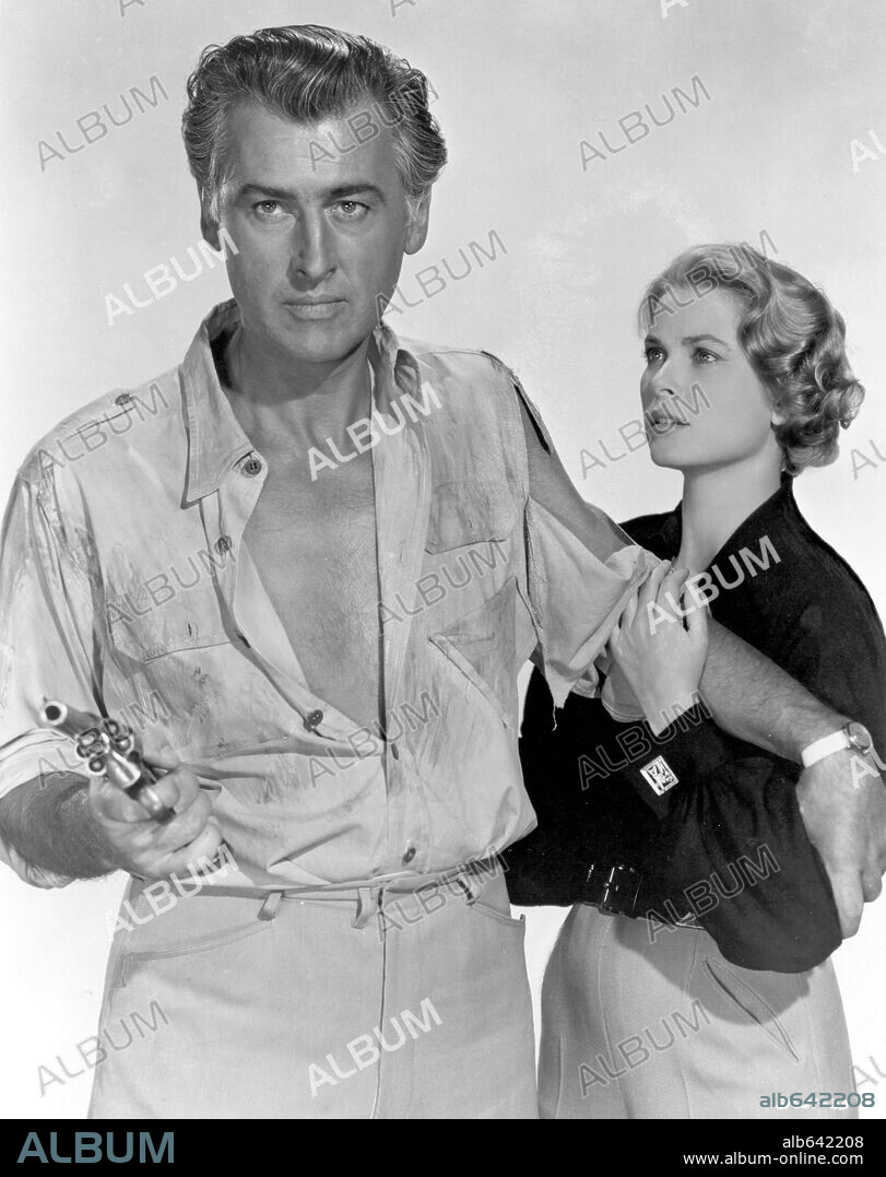 GRACE KELLY and STEWART GRANGER in GREEN FIRE, 1954, directed by ANDREW MARTON. Copyright M.G.M.