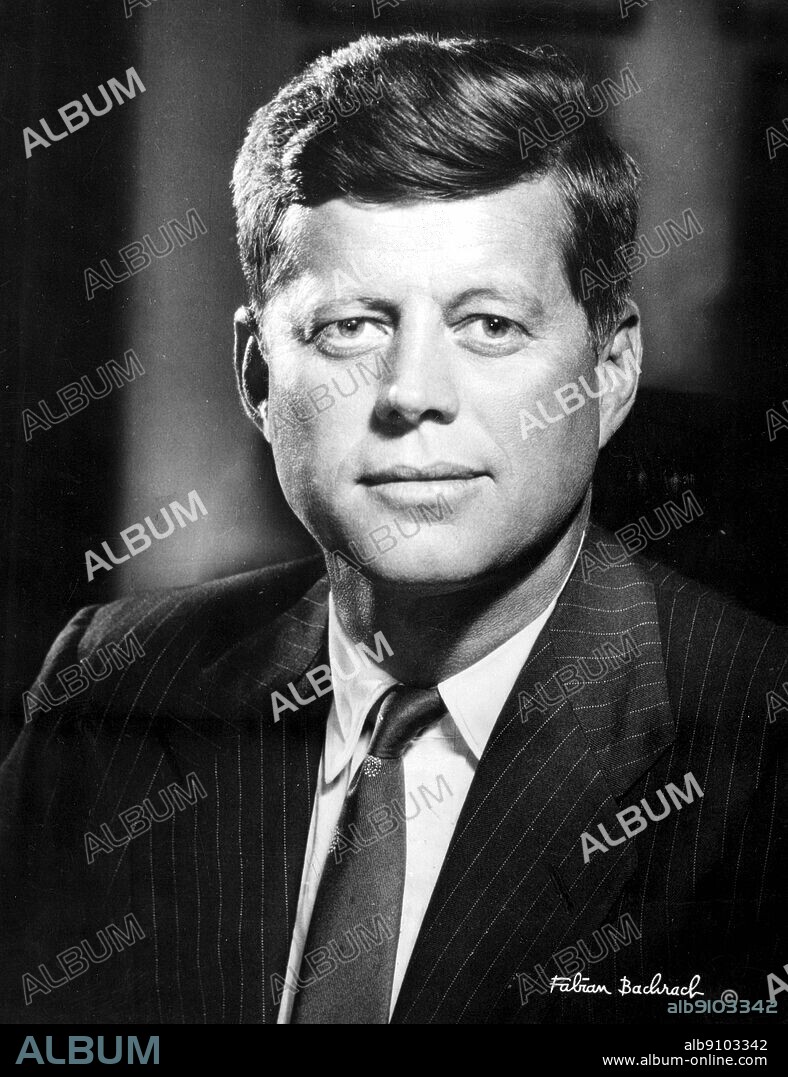 John F. Kennedy (1917-1963), 35th President of the USA, 1961-63. Assasinated in Dallas on November 24th 1963.