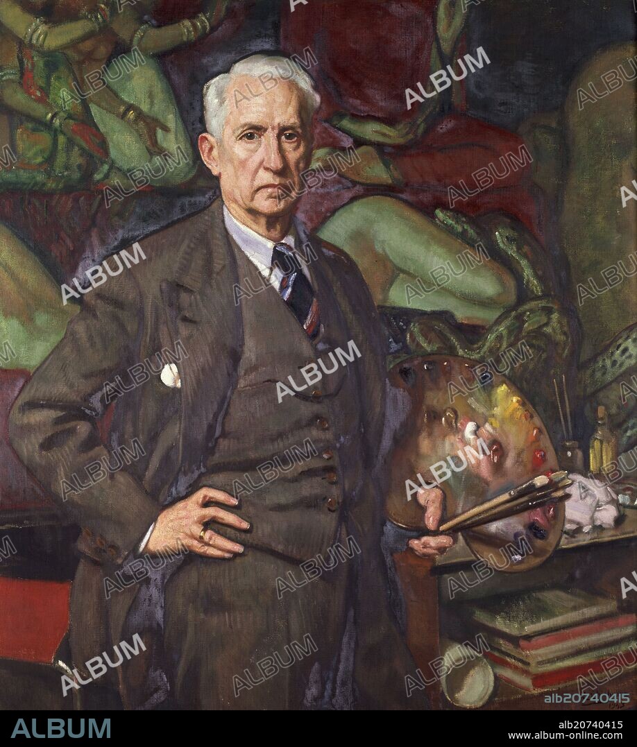 EDUARDO CHICHARRO (1873-1949). AUTORRETRATO, O/L 111x101, NºINV 788, 1943.