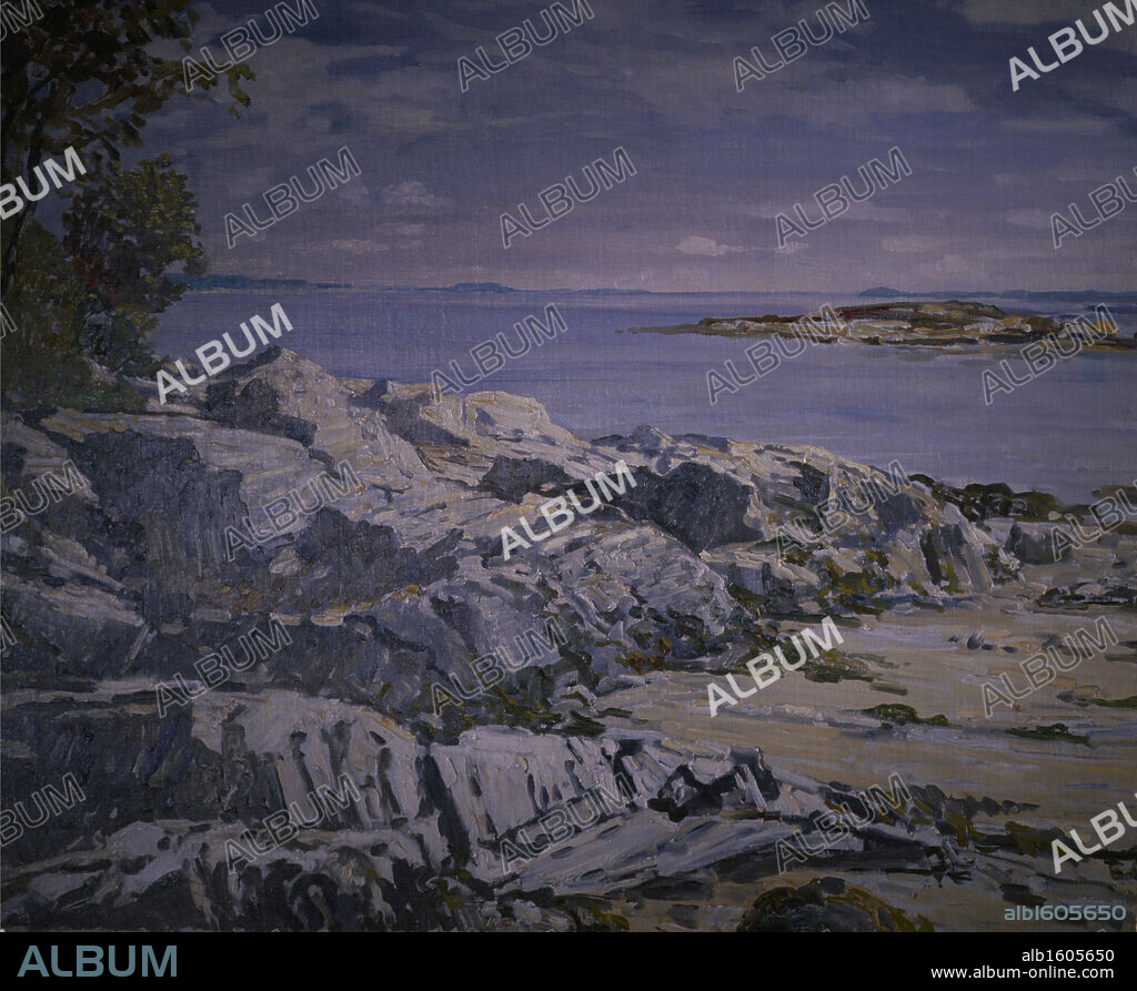 Deer Point,  Maine by Walter Elmer Schofield,  (1867-1944),  USA,  Philadelphia,  Pennsylvania,  David David Gallery.