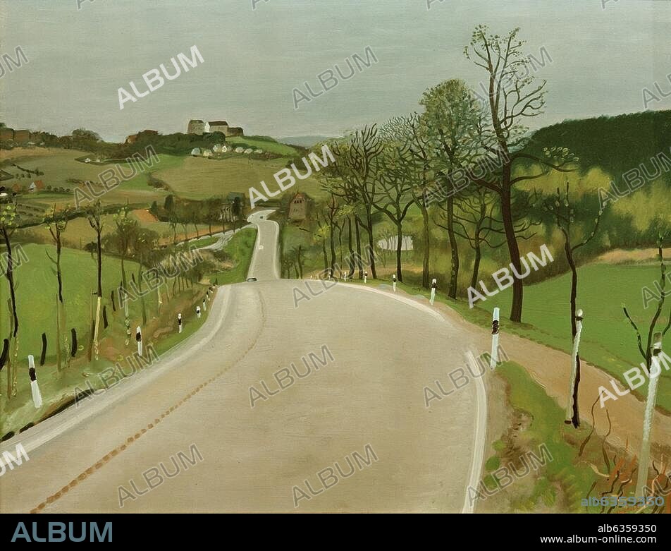WOLFGANG MATTHEUER. Mattheuer, Wolfgang. 1927-2004. "Straße nach Plauen", 1971. Öl auf Spanplatte, 40 × 50 cm. Privatbesitz.