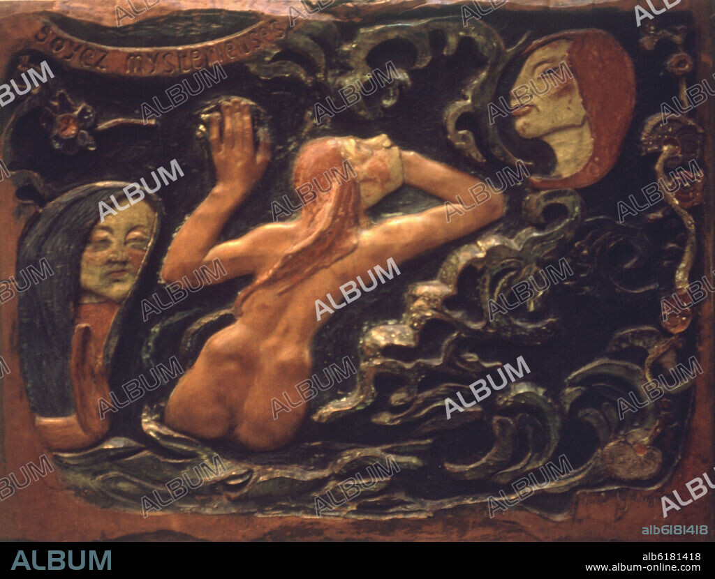 PAUL GAUGUIN. SED MISTERIOSAS - 1890 -  BAJORRELIEVE EN MADERA DE TILO POLICROMADA - 73x95.