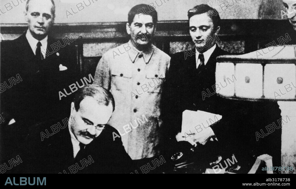 The Molotov–Ribbentrop Pact, named after the Soviet foreign minister Molotov and the German foreign minister  von Ribbentrop 1938. officially the Treaty of Non-aggression between Germany and the USSR, was a non-aggression pact signed between Nazi Germany and the Soviet Union in Moscow on 23 August 1939.