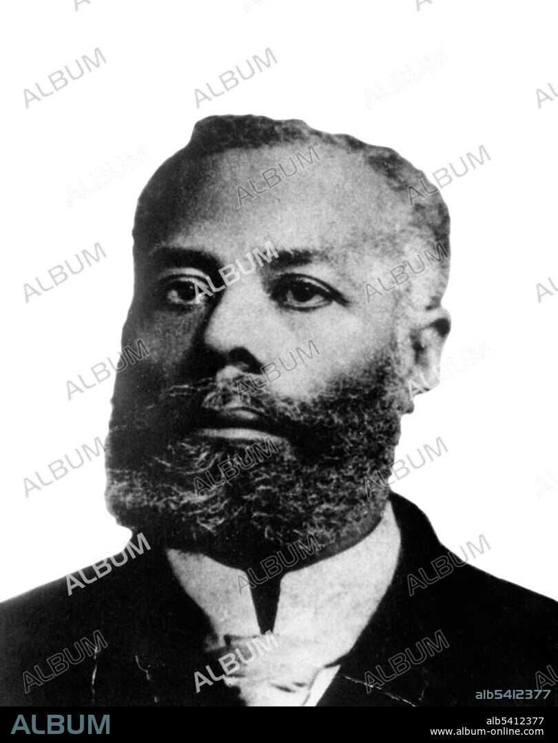 Elijah McCoy (1844  - 1929) was a Canadian inventor and engineer of African-American descent. In 1872, he invented an automatic lubricator for oiling the steam engines of locomotives (US Patent 129,843) enabling them to run faster with less need to stop for lubrication and maintenance. No photographer credited, 1913 (cropped and cleaned).