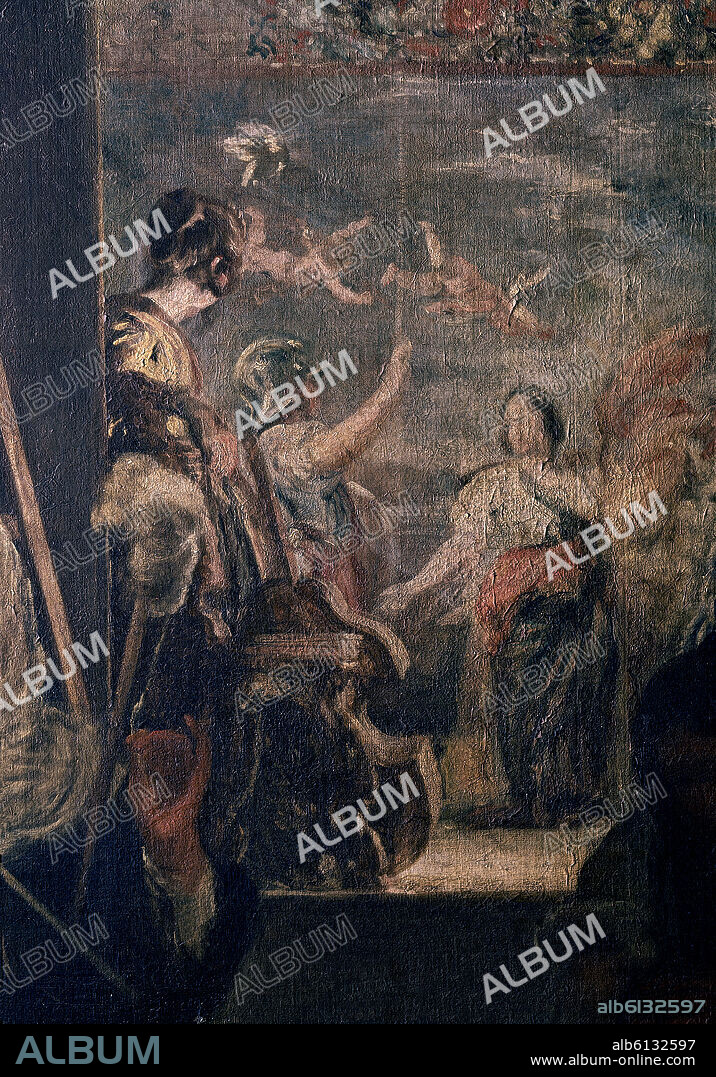 DIEGO VELAZQUEZ (1599-1660). LAS HILANDERAS O LA FABULA DE ARACNE - DETALLE - HACIA 1657 - OLEO/LIENZO - NP 1173 - BARROCO ESPAÑOL - CONJUNTO 755.