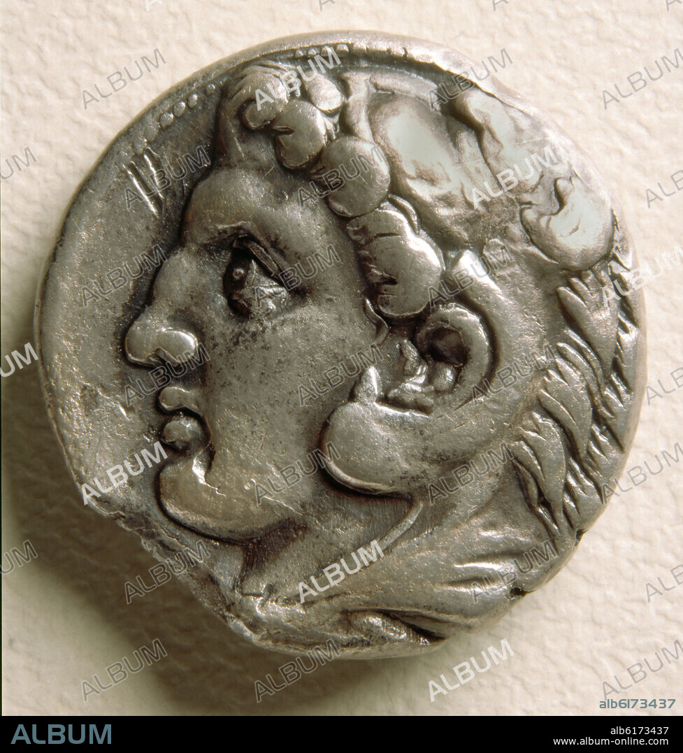 MONEDA-TETRADRACMA R(502) ALEJANDRO MAGNO-ANVERSO 24 MM.