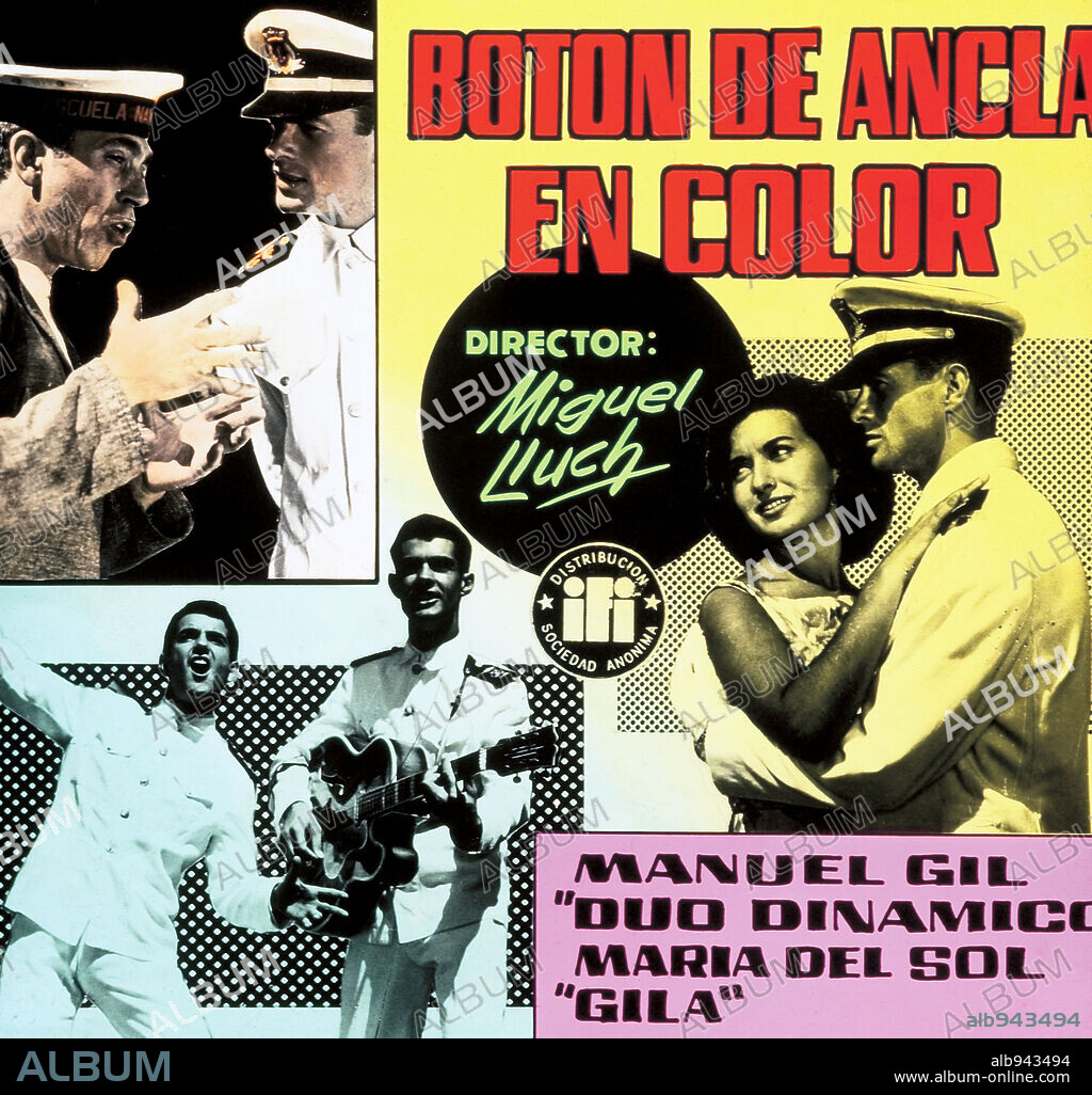 Poster de BOTON DE ANCLA, 1961, dirigida por MIGUEL LLUCH. Copyright IFI PRODUCCION.