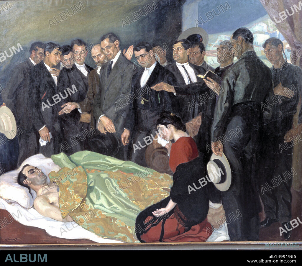 DANIEL VÁZQUEZ DÍAZ. VAZQUEZ DIAZ , DANIEL. PINTOR ESPAÑOL. NERVA( 1882) MADRID ( 1969). MUERTE DEL TORERO , OLEO DEL AÑO 1912. MUSEO DE HUELVA. ATENCION: AUTOR CONTEMPORANEO SUJETO A COPYRIGHT ©. EL CLIENTE FINAL ES RESPONSABLE DE LA GESTION DE LOS DERECHOS DE AUTOR CON LAS SOCIEDADES EXISTENTES DE GESTION DE DERECHOS O DIRECTAMENTE CON LOS ORGANISMOS TITULARES DE LOS MISMOS.