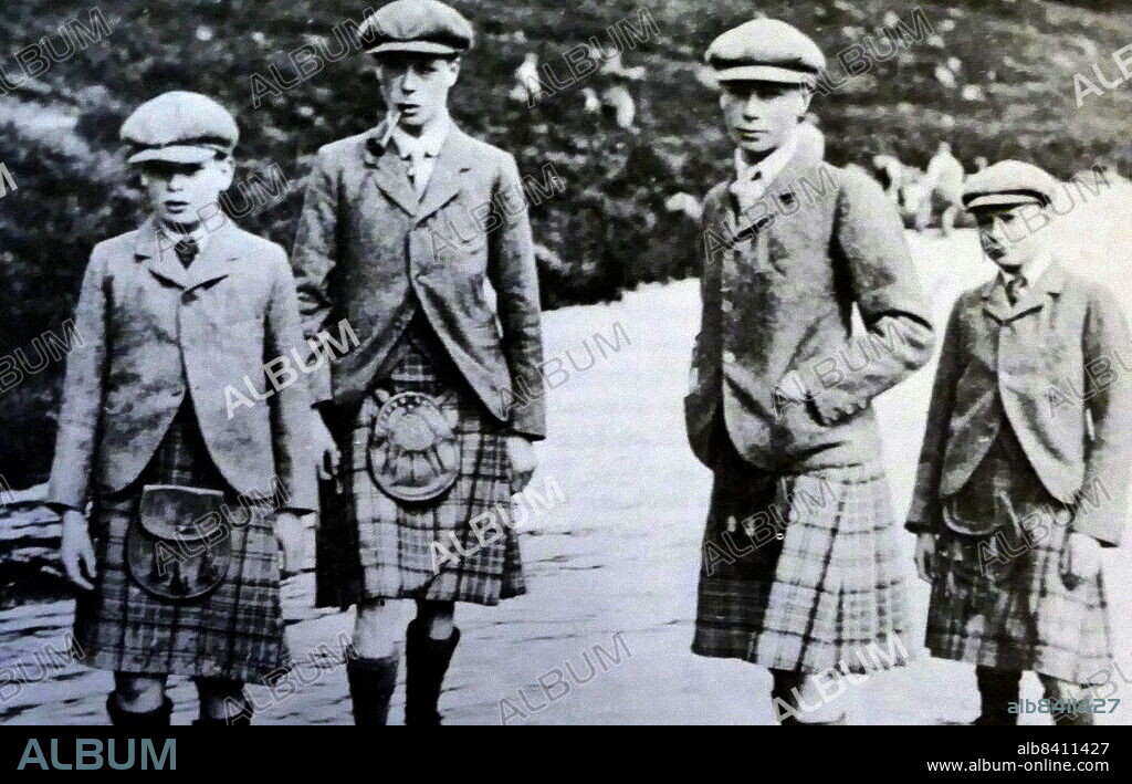 Prince Edward with his brothers George, Bertie and Henry in Scottish loch. Edward VIII (Edward Albert Christian George Andrew Patrick David; 23 June 1894 - 28 May 1972) was King of the United Kingdom and the Dominions of the British Empire and Emperor of India from 20 January 1936 until his abdication in December of the same year.