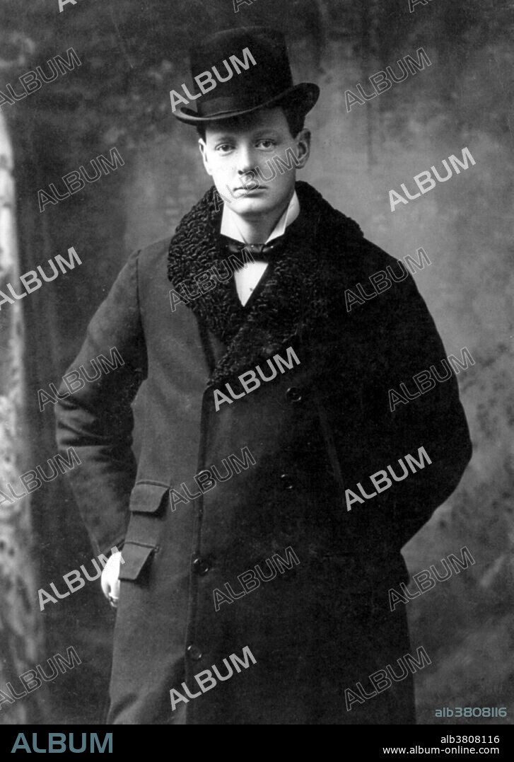 Churchill wearing hat and overcoat, circa 1900. Winston Leonard Spencer-Churchill (November 30, 1874 - January 24, 1965) was a British politician who was Prime Minister of the United Kingdom from 1940 to 1945 and again from 1951 to 1955. Widely regarded as one of the greatest wartime leaders of the 20th century, he was also an officer in the British Army, a historian, a writer, and an artist. He is the only British Prime Minister to have received the Nobel Prize in Literature, and was the first person to be made an honorary citizen of the United States. At the forefront of politics for fifty years, he held many political and cabinet positions. He took the lead in warning about Nazi Germany and in campaigning for rearmament. His steadfast refusal to consider defeat, surrender, or a compromise peace helped secure British resistance. His speeches and radio broadcasts, which helped inspire the British people. Upon his death in 1965 at the age of 90, Elizabeth II granted him the honor of a state funeral, which saw one of the largest assemblies of world statesmen in history. Named the Greatest Briton of all time in a 2002 poll, Churchill is widely regarded as being among the most influential people in British history.