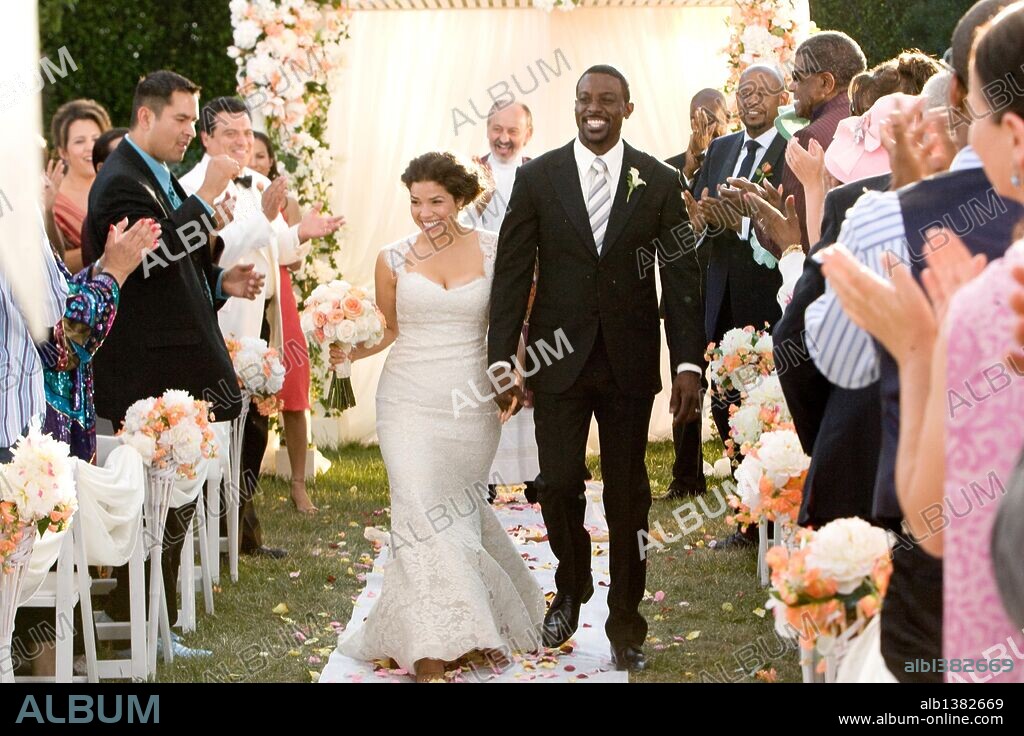 AMERICA FERRERA and LANCE GROSS in OUR FAMILY WEDDING, 2010, directed by RICK FAMUYIWA. Copyright FOX SEARCHLIGHT PICTURES.