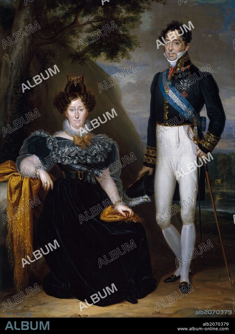 RAFAEL TEJEO. Rafael Tegeo Díaz / 'Los duques de San Fernando de Quiroga', Hacia 1833, Escuela Española, Óleo sobre Lienzo, 54,5 cm x 40 cm, P05975.