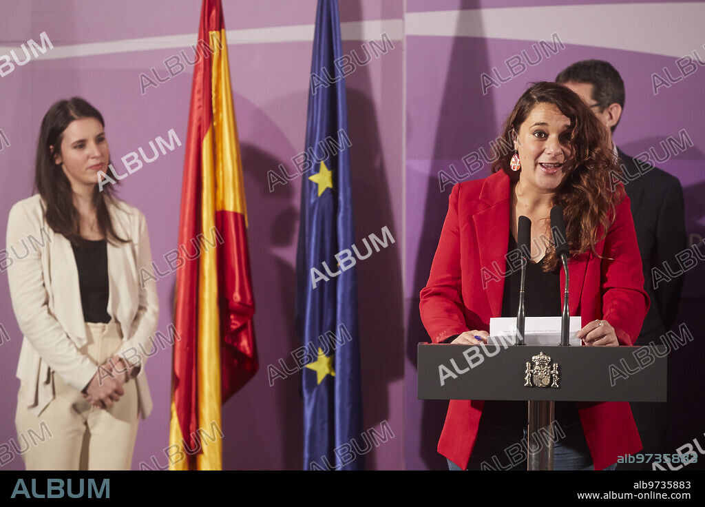 Madrid, 01/31/2020. Ceremony for the inauguration of the positions of the Ministry of Equality, chaired by Minister Irene Montero. In the image, Noelia Vera, Secretary of State for Equality and against gender violence. Photo: Guillermo Navarro. ARCHDC.